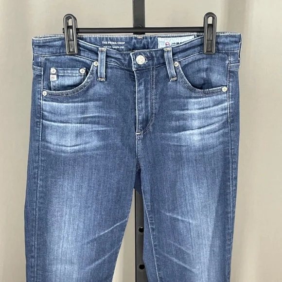 Adriano Goldschmied Jeans Womens 27 blue denim prima crop skinny designer casual - Picture 2 of 9